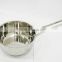 bright mirror polished and decoration line stainless steel milk pot with easy clean welded handle