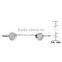 Wholesale Sterling Silver Women's Metal Cubic Zirconia Open Cuff Bangle