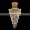 Chrome traditional long hanging dining room chandelier