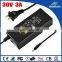 90 watt 30 volt 3 amp switching adapter 30V 3A for electric chair