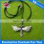 Zinc alloy wing shape antique silver finish tag/pendant/dog tag with nice chain
