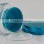 high quality acrylic jar with acrylic lid in sky-blue