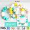 Teether necklaces bracelet Food Grade Teething beads Baby import silicone beads teething necklace