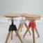 Colorful Screw Shape Plastic Wooden Chair for Kids
