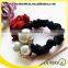 big pearl rose flower decorate cute wholesale elastic hair ties