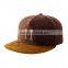 Factory Wholesale Custom High Qualtiy Metal Patch 5 Panel Snapback Cap Hat