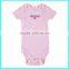 Factory supply girl rompers pink sweetheart baby bodysuits 100% cotton