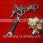 Multi-usage Zinc Alloy Leather Wrapped Spanner Keychain