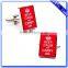 Brass stamping square shaped metal silver fashion cufflinks