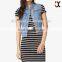 wholesale jean vest studded detail sleeveless jacket for women JXF213