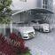 2015 high quality aluminum double Carport in white frame and Smoke gray polycarbonate plate