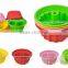 Hot Sale !! Blue Color Rose Shape 6 Cups Silicone Cake Mould Silicon Bakeware