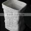 Fashion Design Hotsale Small Size White Ceramic Square Flower Pot