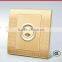 Golden electrical wall voice operated light switch