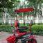 2016 New luxury metal frame children tricycle with canopy/baby tricycle with 4 in 1/cheap kid's tricycle with safeguard