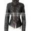 Punk Rave Gothic Winter Slim Unisex Military Jacket Coat Cowhide Leather