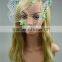 stock selling design bride wedding dress,handmade billycock hair headwear accessories