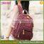 2015 new style cheap cute waterproof under 40 liter canvas tote handbag knapsack for college girls