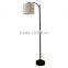2017 hotel decorative curve glass floor lamp with brown linen shade good for inn decor high end