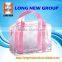E health food File handbag cometic custom plastic makeup bag