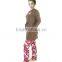 Kevince women polar fleece pyjamas set AOP heart 1000pcs up OEM factory directly
