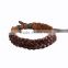 BOSHIHO crochet leather bracelet/charm leather bracelet/hand made leather bracelet