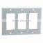 Decorative Style Surround 3 Gang Wall Plate