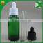 trade assurance green 30ml round glass dropper bottles with white cap