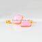 Delicate Macarons Colored Sakura Pink Gold Jewelry Drop Earrings for Girl
