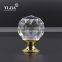 1 3/8 inch clear zinc base specialty drawer glass crystal knobs
