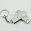 metal swivel usb 4gb , keychain usb drive laser print ,engraved metal usb with 8GB from SZ factory