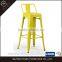 Stackable Low Backrest Metal Bar Stools