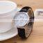 promotional gift cheap leather band thin classic quartz watch for business men