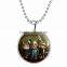 Halloween 2016 new fashion jewelry beaded chian 3 samll rabbit mouse photo glowing pendant necklace Christmas gift