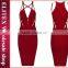 2015 Wholesale Unique Fashion sexy sleeveless red women bandage dress