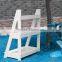 Pure white easy cleaning outdoor WPC flower shelf