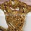 Royal Place Gold Leaf Finished Full Solid Wood Carving Bed, Arabic Golden Style Bedroom Furniture(MOQ=1 SET)