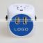 SYW-12 New arrival universal world swiss travel adaptor adapter plug with 2 usb port and built in Safety shutter