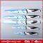 5 pcs kitchen knife set with plastic rotatable knife block blade with printing coating
