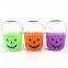 New Plastic Halloween Pumpkin Party Candy Buckets Decor Prop