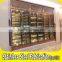 Foshan Custom Made Hotel Bar Stainless Steel Wine Rack Wine Display Cbinet