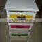 wooden cabinet with 3drawers/colorful wooden storage cabinet/wooden chest