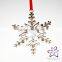 14K White Gold Plated Metal Xmas Star shape Snowflake ornament with crystals from Swarovski