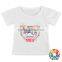 Girls Summer White Customize Printing T-Shirt Blank Solid Cotton Kids Cartoon T-Shirt