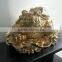 FRP gold frog statue