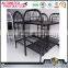 Hot selling metal bunk bed steel adult 2 tier black cot bed