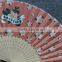Folk art promitional gifts folding bamboo hand fan customized