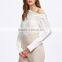Wholesale New Fashion Long Sleeve One Shoulder Women Asymmetric Flodover Shoulder Wide Cuff Blouse