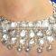 Broad PAYAL Anklets with bells pair Silver tone