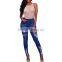 New Model Colombian Butt Lift Jeans Wholesale Skinny Jeans Women Scratch Denim Destroyed Pants